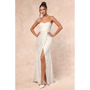 Lulu's Strapless White Dress